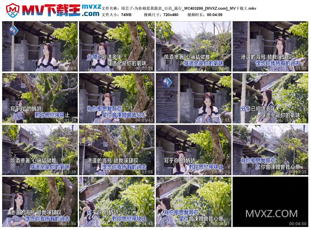 邱芸子-为你相思我愿意_台语_流行_MC403299